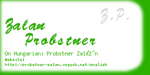 zalan probstner business card